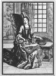 Anne Chabot de Rohan Princesse de Soubise (1663-1709) avec Peg Solitaire, portrait, 1687